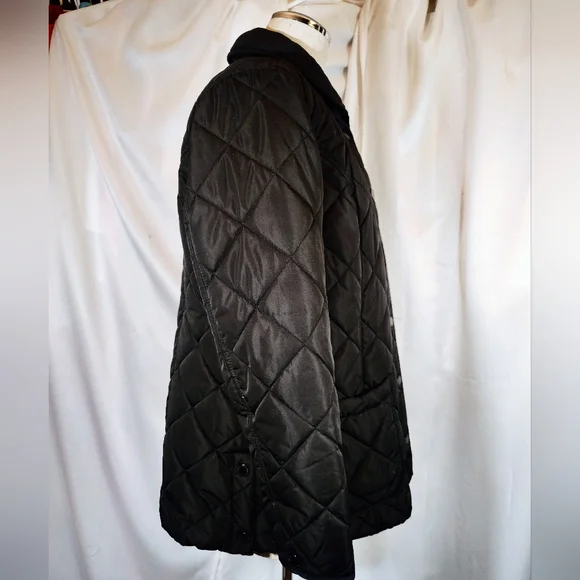 Isaac Mizrahi Puffer Jacket, Women Black Quilted, Leopard Lining, ZipUp, Pckts,M - Picture 8 of 16